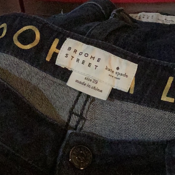 KATE SPADE BROOME STREET OOH LALA DENIM JEAN PANTS DARK BLUE WASH SIZE 29 - Picture 5 of 7